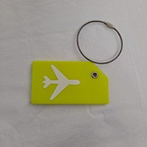 Luggage Tags Yellow Airplane Silicone